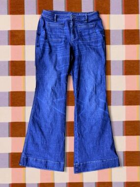 J.Jill curvy High-Rise Flared Women's Jeans in Deep Blue